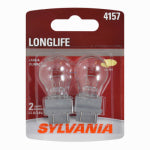 OSRAM SYLVANIA INC 4157 Long Life Miniature Clear Bulb, 4157LL BP2, 2-Pk. AUTOMOTIVE OSRAM SYLVANIA INC