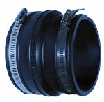 FERNCO INC Pipe Fitting, Clay Pipe Flexible Coupling, 4 x 4 In.