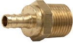 SHARKBITE/CASH ACME Pex Adapter, Lead-Free, 3/8 Brass Barb x 1/2 In. MPT