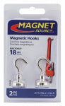 MASTER MAGNETICS Magnetic Hook, #18, 2-Pk.