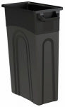 UNITED SOLUTIONS Slim Line Indoor Garbage Can, High Boy, Black, 23 Gallon