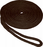DONOVAN MARINE IOWA LLC Double Braided Nylon Dock Line, Black, 3/8 In. x 15 Ft.