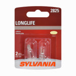 OSRAM SYLVANIA INC 2825 Long Life Miniature Clear Bulb, 2825LL BP2, 2-Pk. AUTOMOTIVE OSRAM SYLVANIA INC