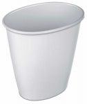 STERILITE Oval Vanity Wastebasket, White, 1.5-Gal. HOUSEWARES STERILITE