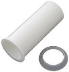 PLUMB SHOP DIV BRASSCRAFT Flanged Kitchen Drain Tailpiece, White Plastic, 1.5-In. O.D. x 4-In. PLUMBING, HEATING & VENTILATION PLUMB SHOP DIV BRASSCRAFT
