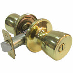 TAIWAN FU HSING INDUSTRIAL CO Medium Tulip-Style Knob Privacy Lockset, Polished Brass HARDWARE & FARM SUPPLIES TAIWAN FU HSING INDUSTRIAL CO
