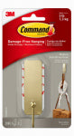 3M COMPANY Medium Satin Brass Hook, 2 Strips