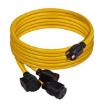 FIRMAN Firman Accessories Series 1101 Portable Power Cord, Male, Female, 10 ga Wire, 25 ft L, Plastic Sheath, Yellow Sheath ELECTRICAL FIRMAN