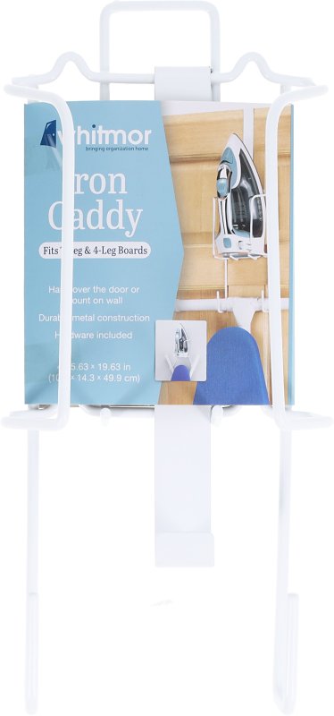WHITMOR Whitmor 6023-5852 Ironing Caddy, Metal, White, 5-5/8 in W, 4 in D, 19.63 in H