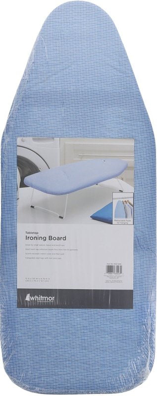WHITMOR Whitmor 6152-5290-STR Ironing Board, 29 in L x 5-1/2 in W Board, Steel Board, Blue Board, Tabletop Board