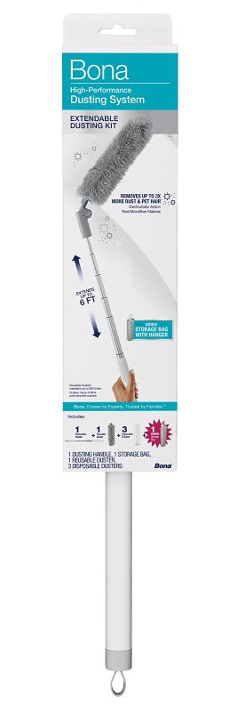 BONAKEMI USA Bona WM710013638 Extendable Dusting Kit, 11 in W Head, Microfiber Head, 72 in L Handle CLEANING & JANITORIAL SUPPLIES BONAKEMI USA