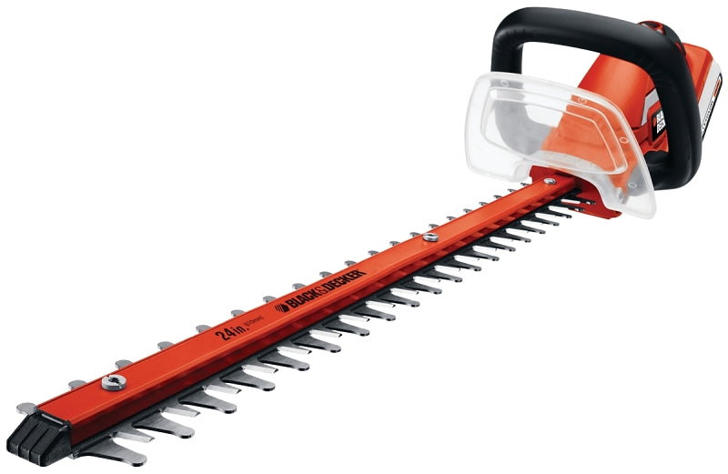 BLACK & DECKER LAWN Black+Decker LHT2436 Electric Hedge Trimmer, 40 V, 3/4 in Cutting Capacity, 24 in L x 3 in W Blade, Soft-Grip Handle