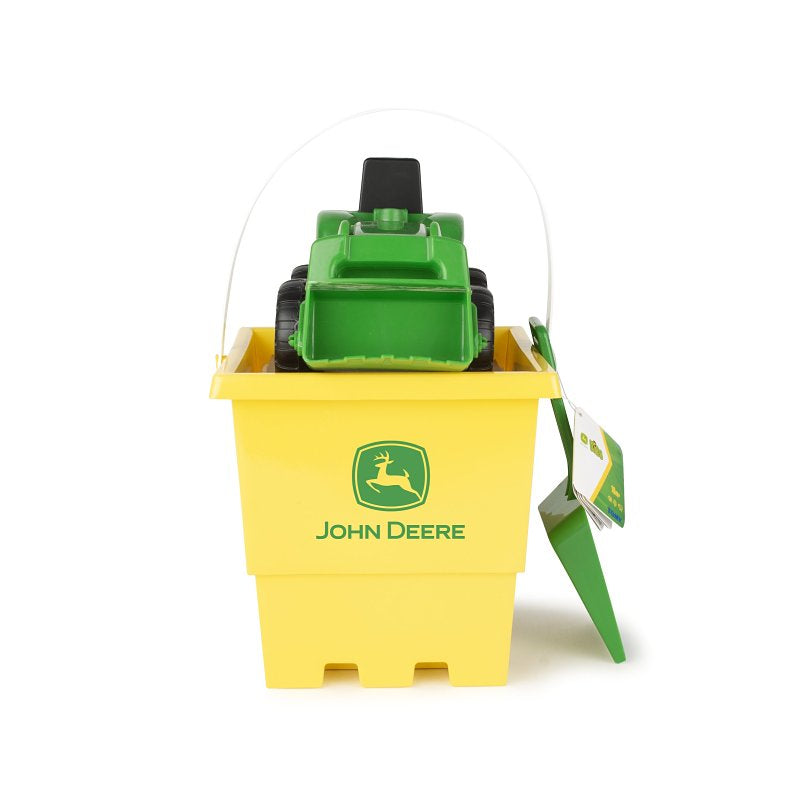 TOMY INTERNATIONAL John Deere Toys 47339 Sand Pit Bucket Set, 18 Months and Up, Green/Yellow