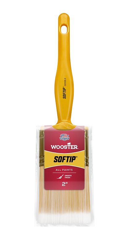 WOOSTER BRUSH Wooster Q3108-2 Paint Brush, 2 in W, 2-7/16 in L Bristle, Nylon/Polyester Bristle, Beaver Tail Handle PAINT WOOSTER BRUSH