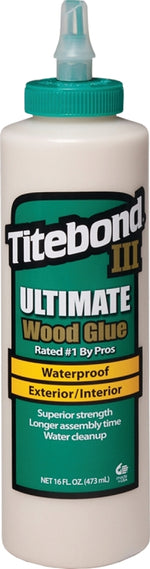 TITEBOND Titebond III 1414 Glue, Brown, 16 oz Bottle PAINT TITEBOND
