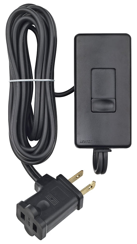 LEVITON Leviton TBL03-10E Tabletop Dimmer, 120 VAC, 150 W LED and CFL Rating, 300 W Incandescent, Black ELECTRICAL LEVITON