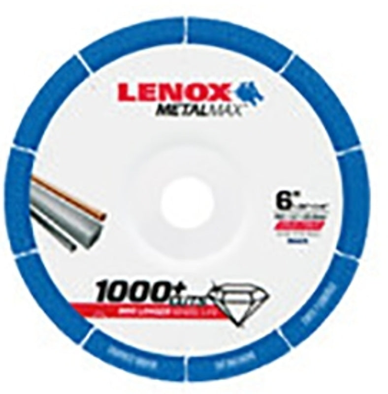 LENOX Lenox MetalMax 2044470 Grinding Wheel, 6 in Dia, 0.05 in Thick, 7/8 in Arbor, Diamond Abrasive