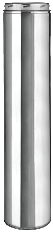 SELKIRK Selkirk 206148 Chimney Pipe, 6 in ID, 8 in OD, 48 in L, Stainless Steel