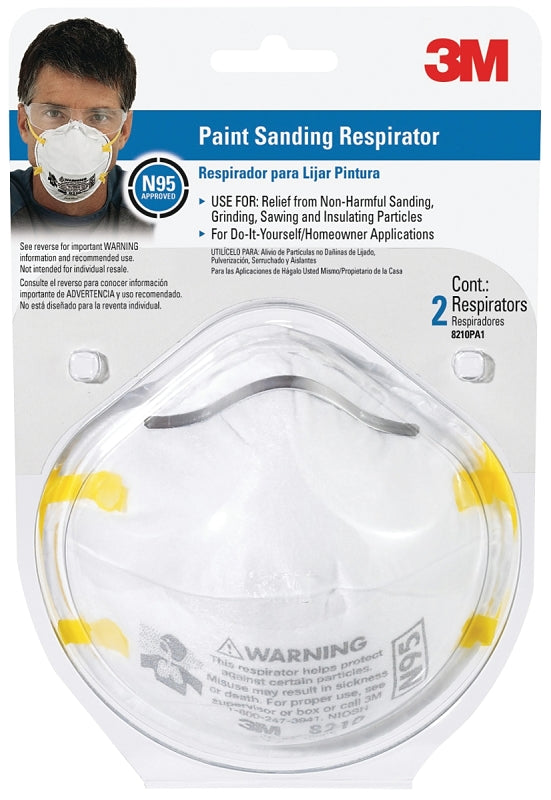 3M 3M TEKK Protection 8210PA1-A/8654 Paint Sanding Respirator, N95 Filter Class, White