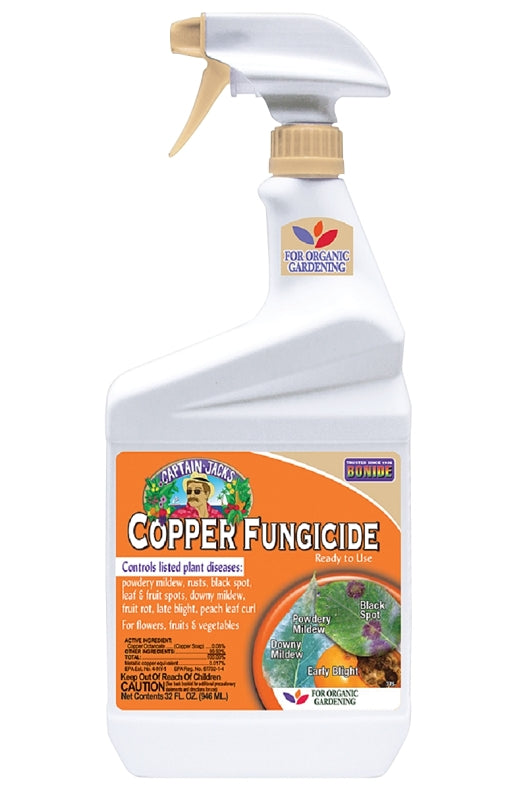 BONIDE Bonide 775 Copper Fungicide, Liquid, Fat, Blue, 1 qt Bottle