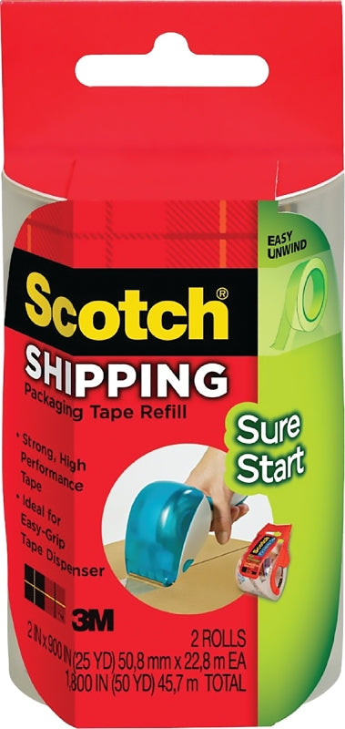 SCOTCH Scotch DP-1000-RR-2 Packaging Tape, 22.8 m L, 48 mm W, Clear PAINT SCOTCH