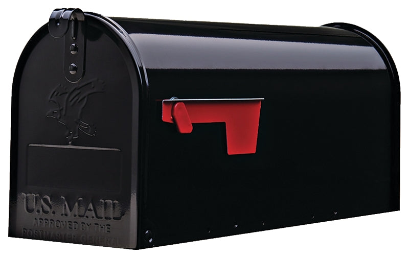 SOLAR GROUP Gibraltar Mailboxes Elite Series E1100B00 Mailbox, 800 cu-in, Steel, Powder-Coated, 6.9 in W, 20.1 in D, 8.9 in H, Black HARDWARE & FARM SUPPLIES SOLAR GROUP