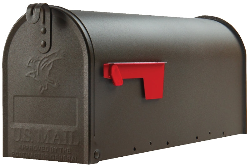 SOLAR GROUP Gibraltar Mailboxes Elite Series E1100BZ0 Mailbox, 800 cu-in Capacity, Galvanized Steel, Bronze, 6.9 in W, 20.1 in D HARDWARE & FARM SUPPLIES SOLAR GROUP