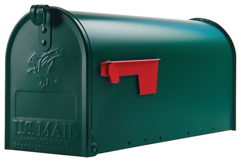 SOLAR GROUP Gibraltar Mailboxes Elite Series E1100G00 Mailbox, 800 cu-in, Steel, Powder-Coated, 6.9 in W, 20.1 in D, 8.9 in H, Green HARDWARE & FARM SUPPLIES SOLAR GROUP