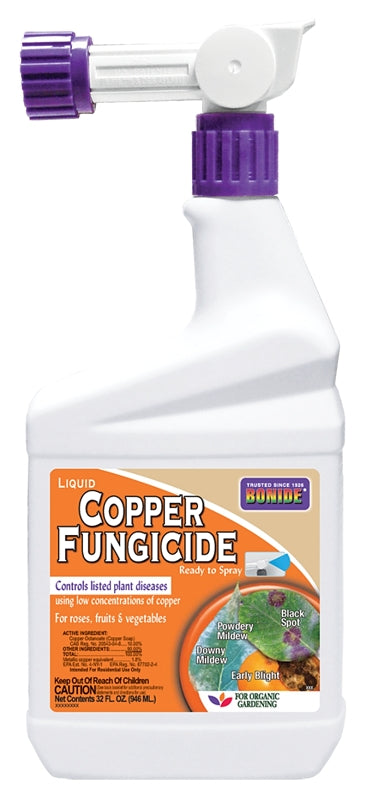 BONIDE Bonide 814 Copper Fungicide, Liquid, Acid, Blue, 1 qt LAWN & GARDEN BONIDE   