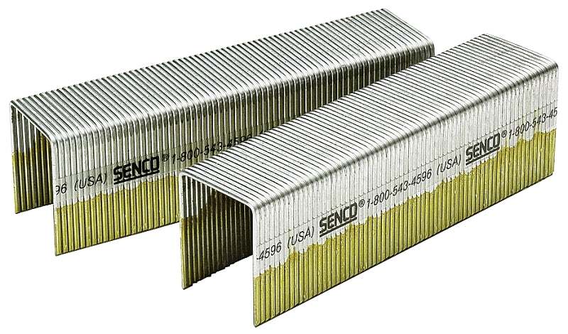 SENCO Senco N19BAB Wire Staple, 7/16 in W Crown, 1-3/4 in L Leg, 16, Galvanized