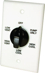 DIAL Dial 7112 Wall Switch, 2-Speed, Plastic, White, For: Evaporative Cooler Purge Systems