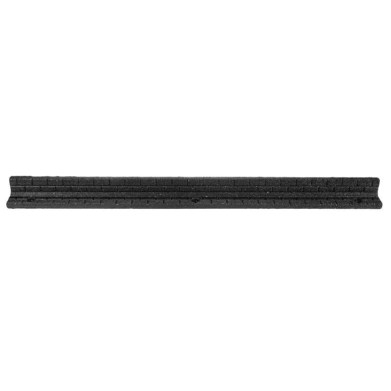 GROUNDSMART Rubberific RBFE4BK40 Brickface Landscape Edging, 48 in L, L, Rubber, Black