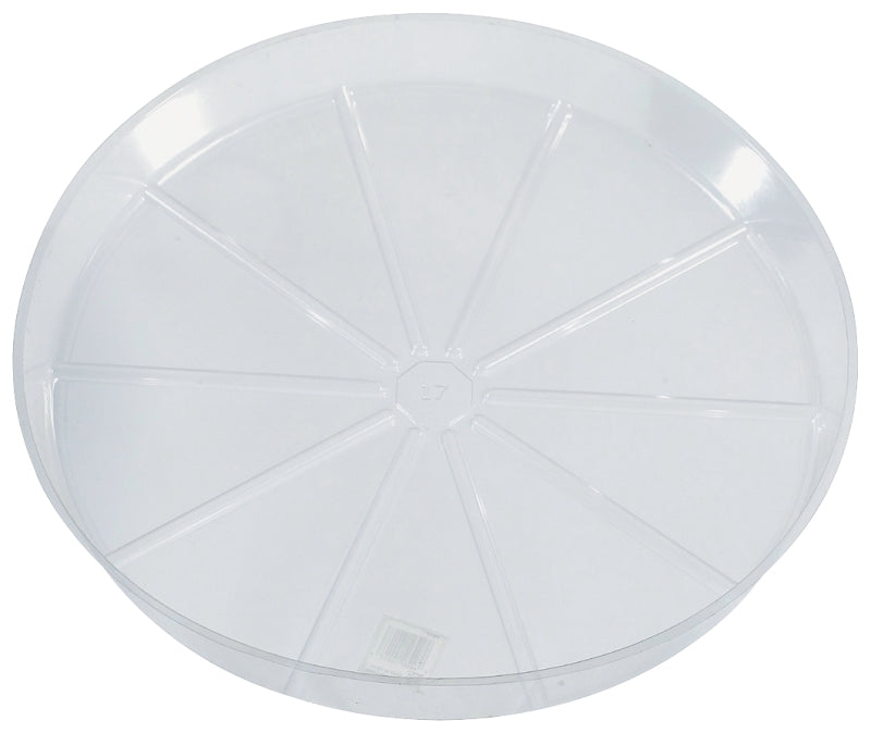 MAT - MIDWEST AIR TECHNOLOGY Gardener's Blue Ribbon VS17 Planter Saucer, 17 in Dia, Vinyl, Clear