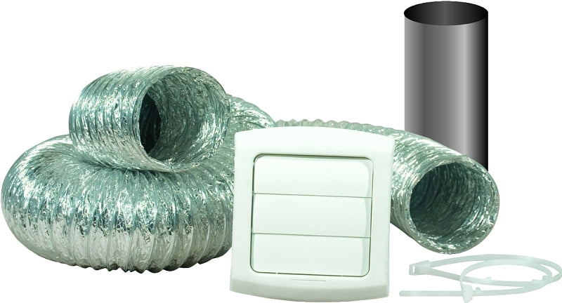 DUNDAS JAFINE Dundas Jafine ProVent TD48PVKZW Dryer Vent Kit, Polypropylene, White, 12-Piece PLUMBING, HEATING & VENTILATION DUNDAS JAFINE