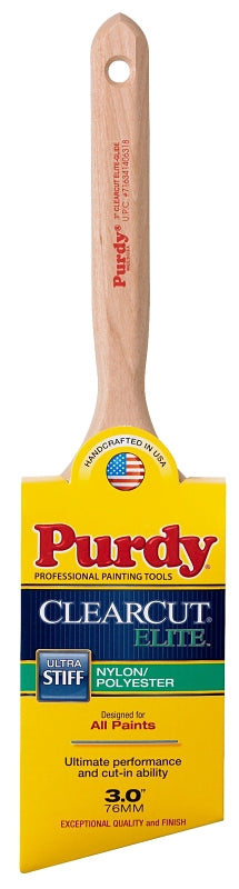 PURDY Purdy 144152830 Trim Brush, 3 in W, Nylon/Polyester Bristle, Fluted Handle PAINT PURDY