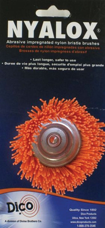 DICO PRODUCTS Dico 541-780-21/2 Wire Cup Brush, 2-1/2 in Dia, 1/4 in Arbor/Shank, Nylon Bristle PAINT DICO PRODUCTS
