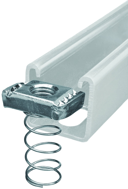 SUPERSTRUT SuperStrut 100 Series ZA1001/4EG-10 Spring Nut, 1/4 in, Steel, Galvanized ELECTRICAL SUPERSTRUT