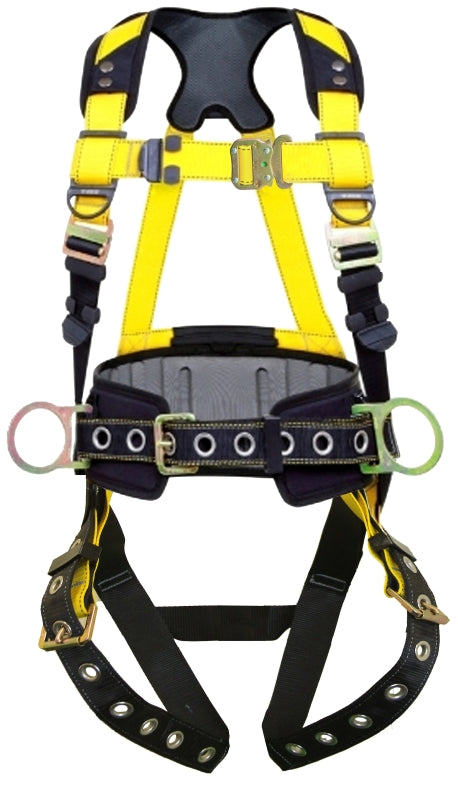QUALCRAFT INDUSTRIES Guardian Fall Protection 37193 Full Body Harness, M/L, 130 to 420 lb, Polyester Webbing AUTOMOTIVE QUALCRAFT INDUSTRIES