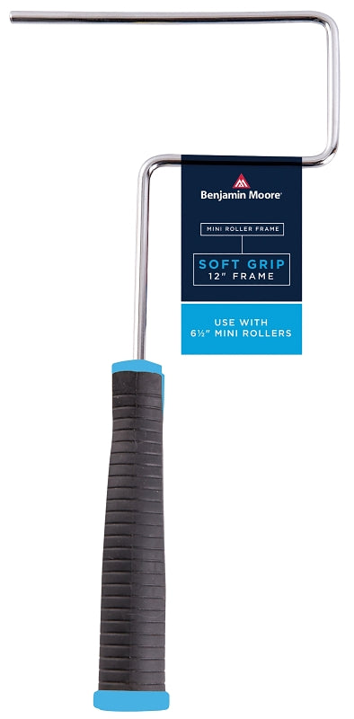 PREMIER PAINT ROLLER Benjamin Moore U73601-012 Paint Roller Frame, 12 in L, 6-1/2 in W, Soft Grip Handle, 1 EA PAINT PREMIER PAINT ROLLER
