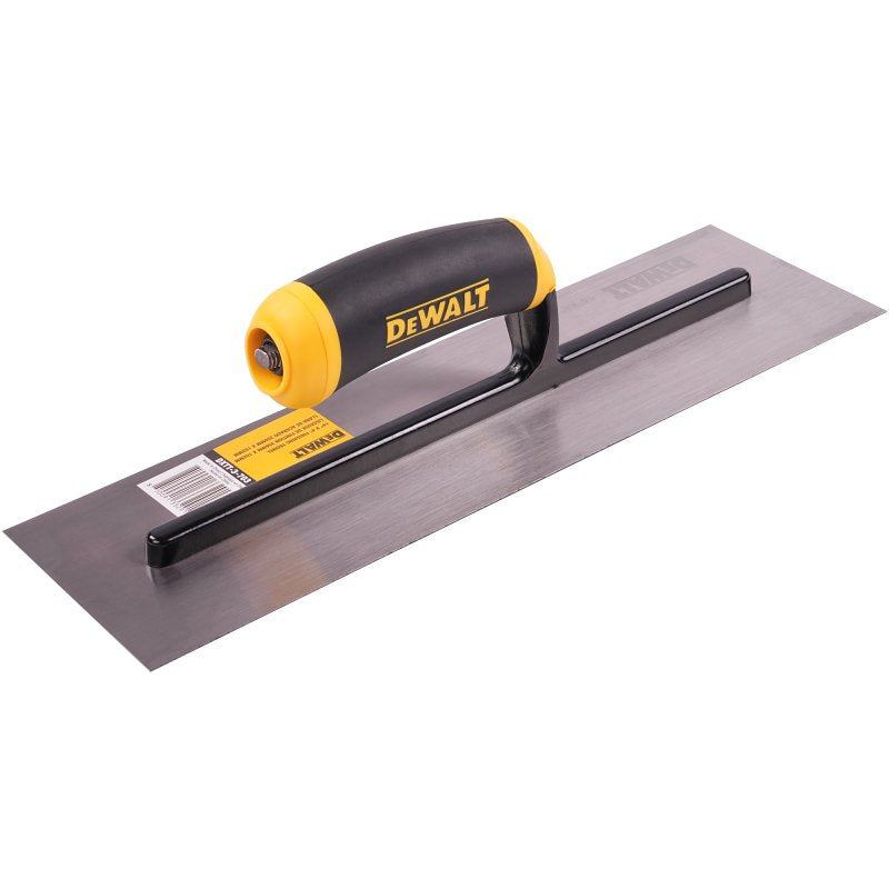 LEVEL 5 TOOLS LLC DEWALT DXTT-3-703 Finishing Trowel, 14 in L Blade, 4 in W Blade, Carbon Steel Blade, Square End, Soft Grip Handle