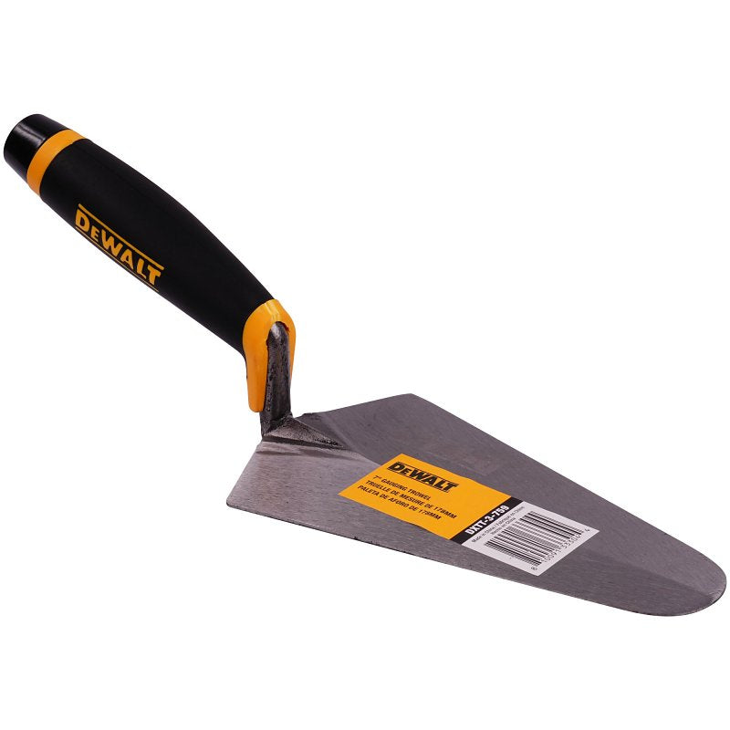 LEVEL 5 TOOLS LLC DEWALT DXTT-3-759 Gauging Trowel, 7 in L Blade, 3-3/4 in W Blade, Carbon Steel Blade, Ergonomic, Soft Grip Handle