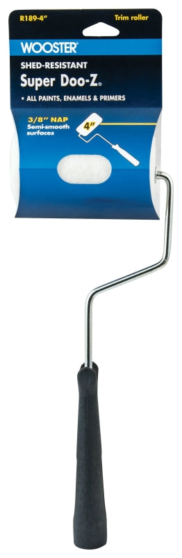 WOOSTER BRUSH Wooster R189-4 Trimmer Roller Cover, 3/8 in Thick Nap, 4 in L PAINT WOOSTER BRUSH