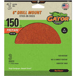 GATOR Gator 3010 Sanding Disc, 6 in Dia, 150 Grit, Fine, Aluminum Oxide Abrasive, Paper Backing, 3/PK TOOLS GATOR