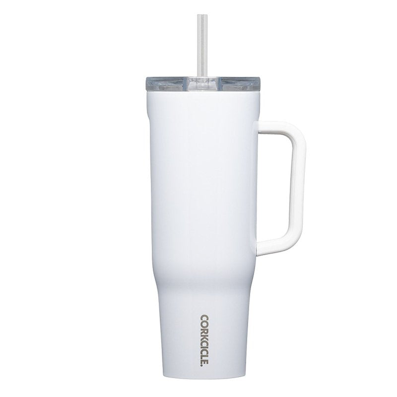 CORKCICLE Corkcicle 2222GW Leakproof Tumbler, 22 oz, Twist to Lock Lid, Steel, Gloss White, Insulated HOUSEWARES CORKCICLE