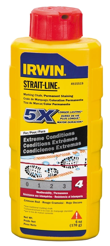 IRWIN Irwin 4935519 Marking Chalk Refill, 6 oz, Crimson Red, Permanent