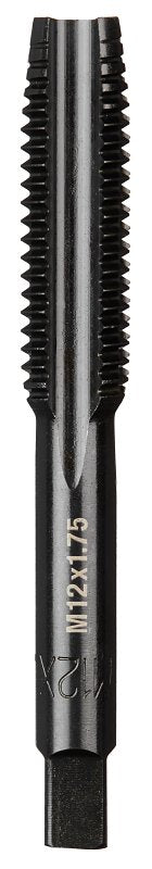 MILWAUKEE Milwaukee 49-57-5158 Straight Flute Plug Tap, M12x1.75 Thread, Coarse Thread, 38.1 mm L Thread, 4-Flute, HCS