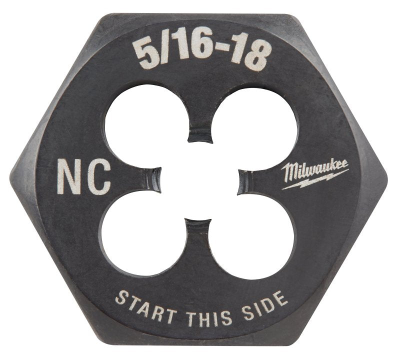 MILWAUKEE Milwaukee 49-57-5342 Threading Die, 5/16-18 Thread, Coarse Thread, HCS