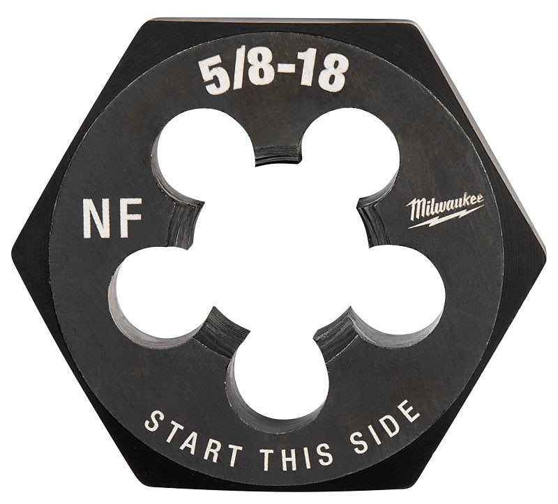 MILWAUKEE Milwaukee 49-57-5371 Threading Die, 5/8-18 Thread, Fine Thread, HCS