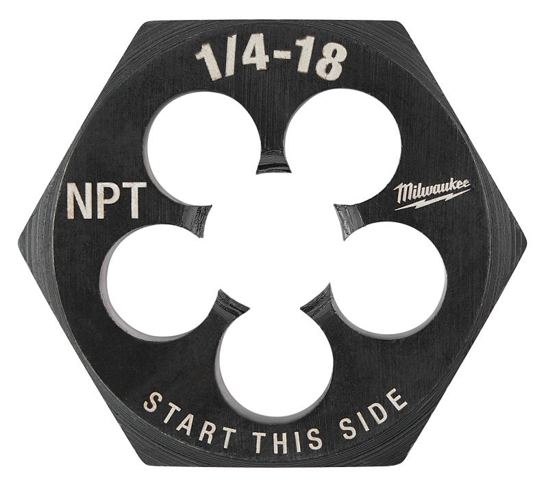 MILWAUKEE Milwaukee 49-57-5391 Threading Die, 1/4-18 Thread, NPT Thread, HCS