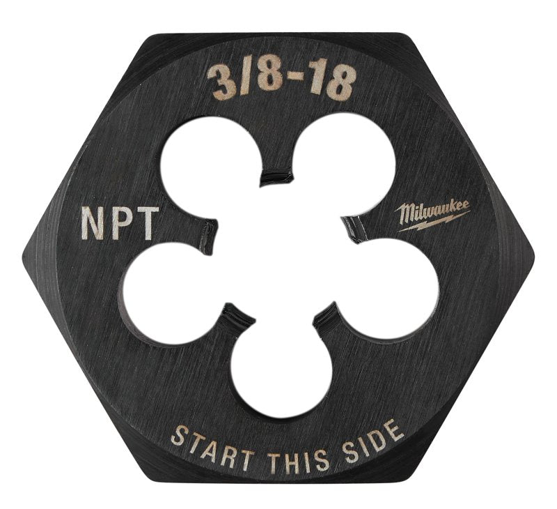 MILWAUKEE Milwaukee 49-57-5392 Threading Die, 3/8-18 Thread, NPT Thread, HCS